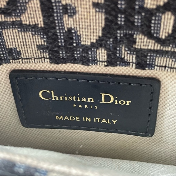 DIOR Blue Oblique Canvas and Leather Saddle Belt Bag 🤍 - Picture 8 of 12